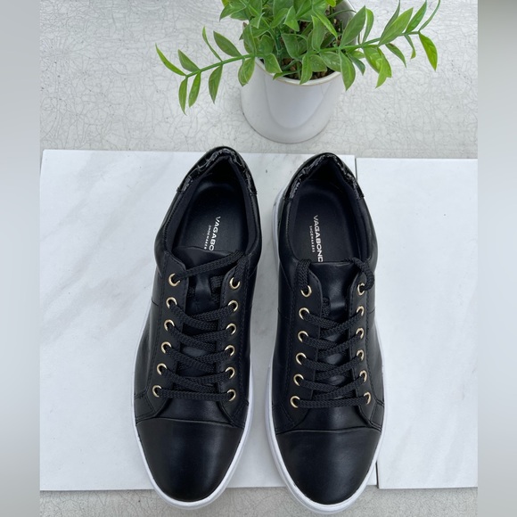 VAGABOND ZOE PLATFORM SNEAKERS BLACK LEATHER size 39 New - Picture 3 of 14